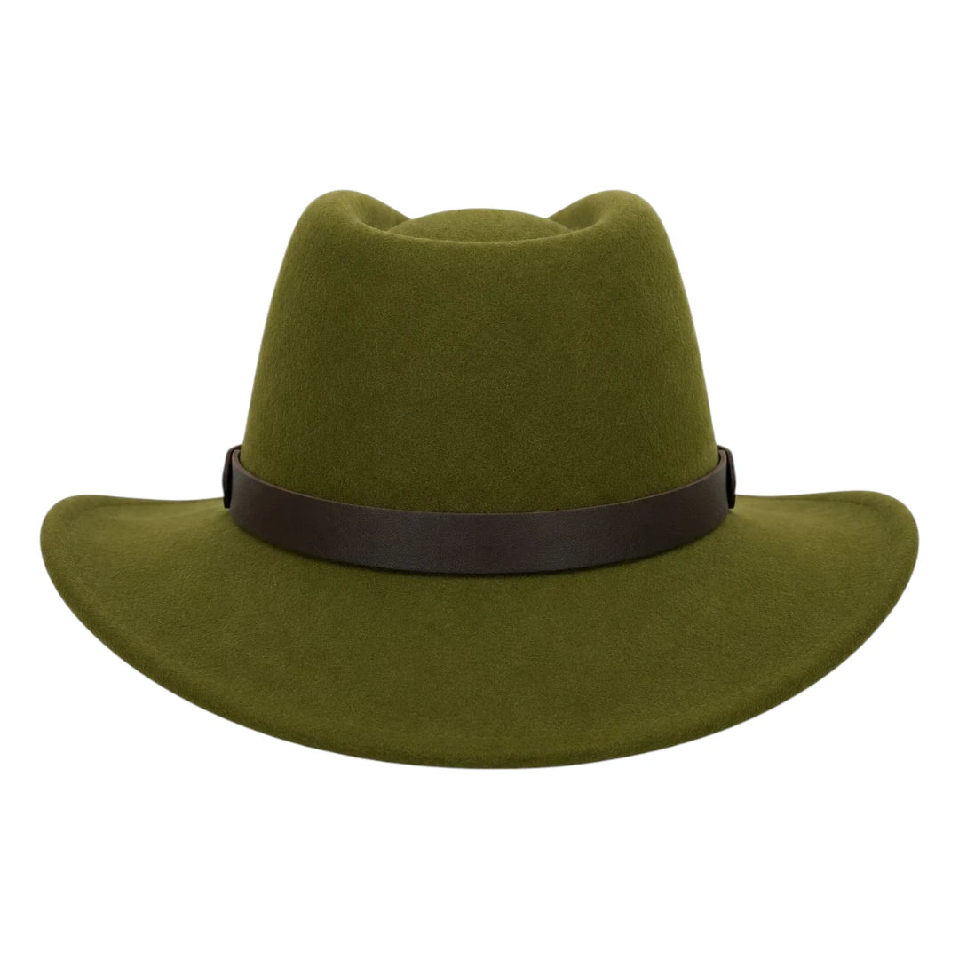 Texas Hats Premium Green Wool Felt Western Cowboy Hat