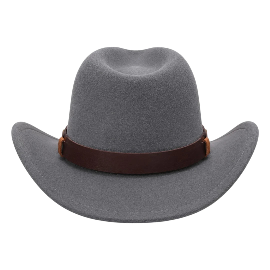 Texas Hats Premium Gray Wool Felt Western Cowboy Hat