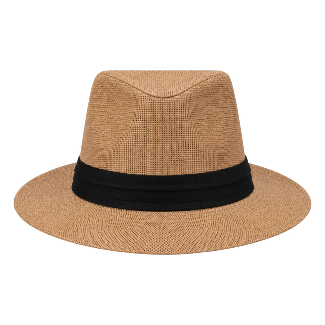 Texas Hats Signature Beige Wool Felt Fedora – Classic Wide Brim Hat