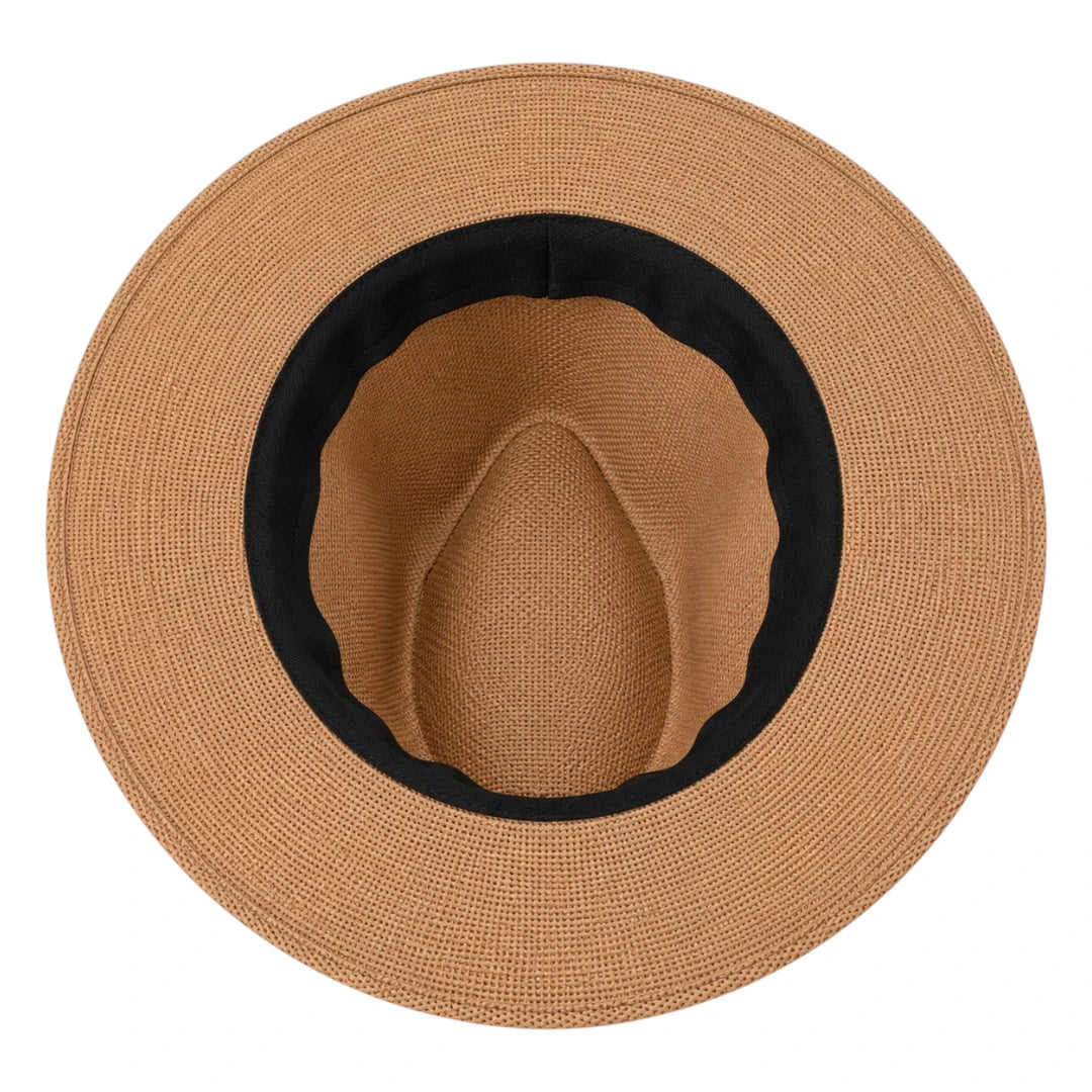 Texas Hats Signature Beige Wool Felt Fedora – Classic Wide Brim Hat