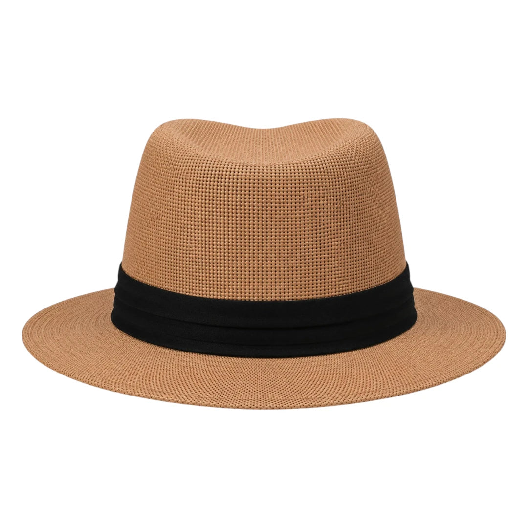 Texas Hats Signature Beige Wool Felt Fedora – Classic Wide Brim Hat