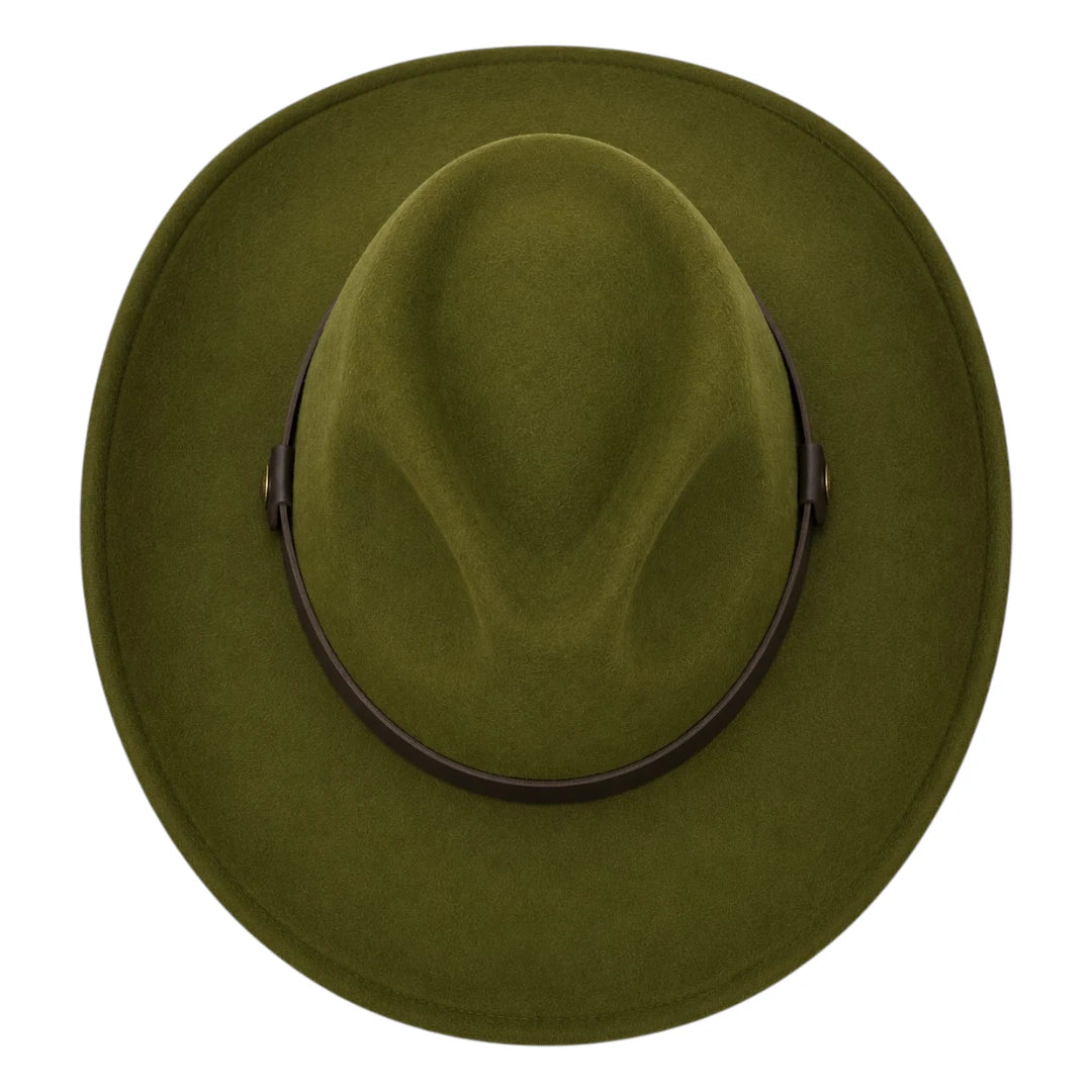 Texas Hats Premium Green Wool Felt Western Cowboy Hat