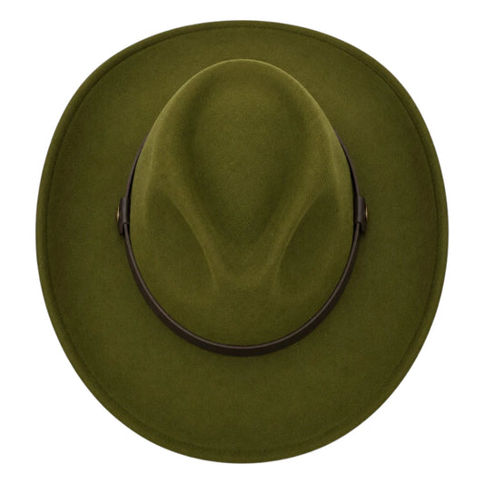 Texas Hats Premium Green Wool Felt Western Cowboy Hat