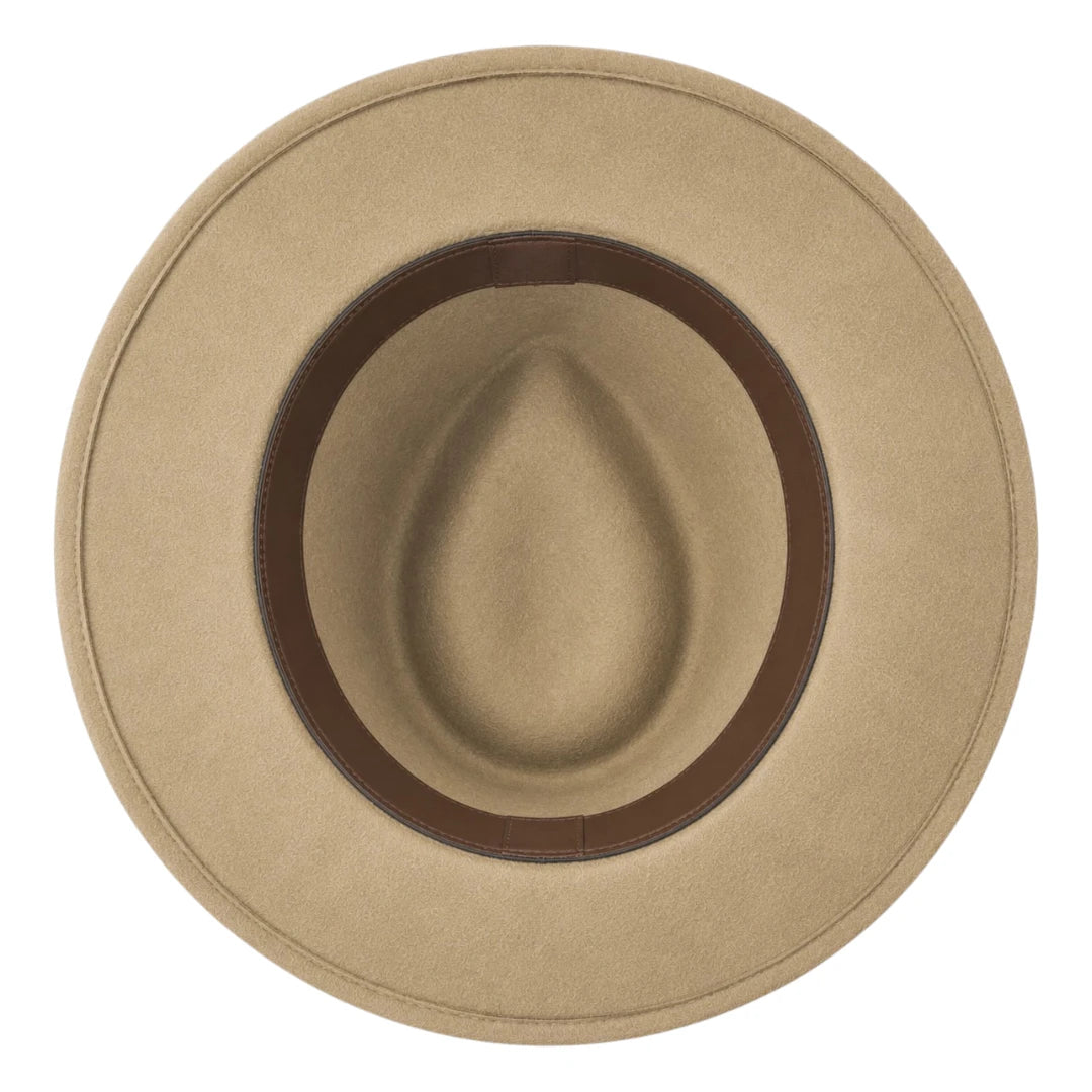Texas Hats Beige Classic Wide Brim Fedora Hat