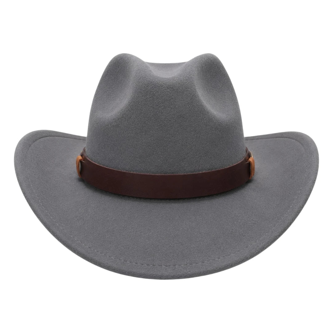 Texas Hats Premium Gray Wool Felt Western Cowboy Hat