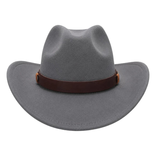 Texas Hats Premium Gray Wool Felt Western Cowboy Hat
