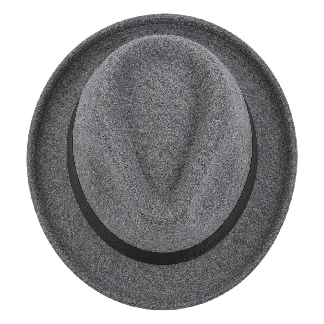 Texas Hats Gray Wool Felt Trilby Fedora Hat